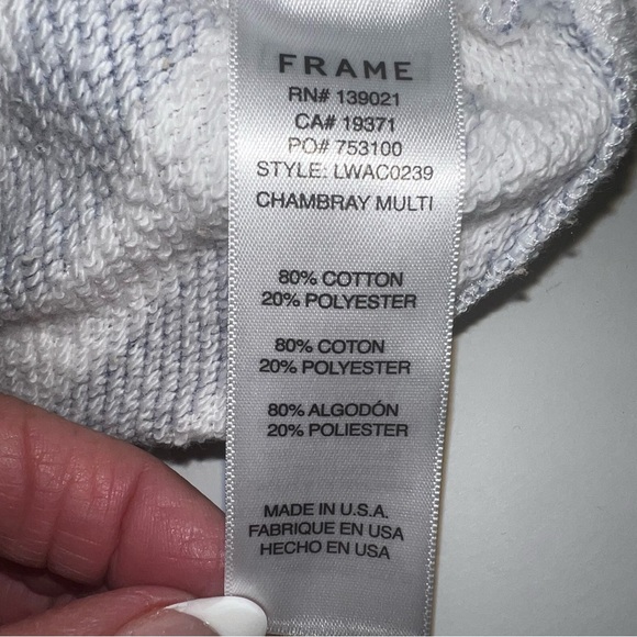 Frame Women’s Drop-Shoulder Striped Crew Neck Sweater Sz XS - Picture 7 of 14